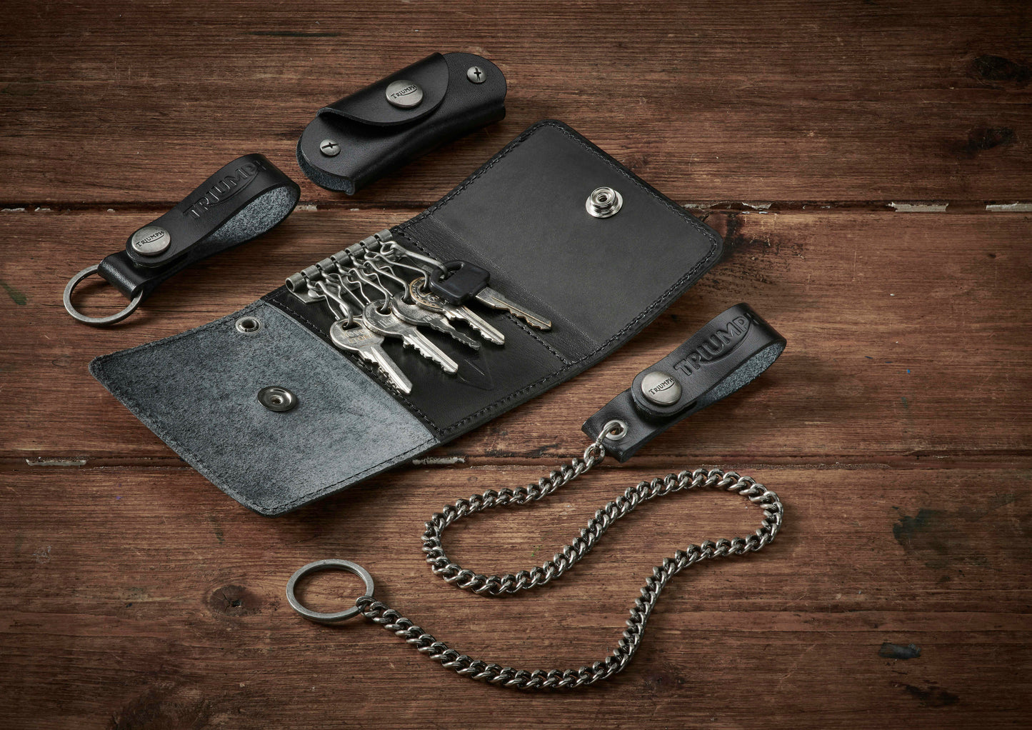 Triumph Lanyard de Cadena de Cuero