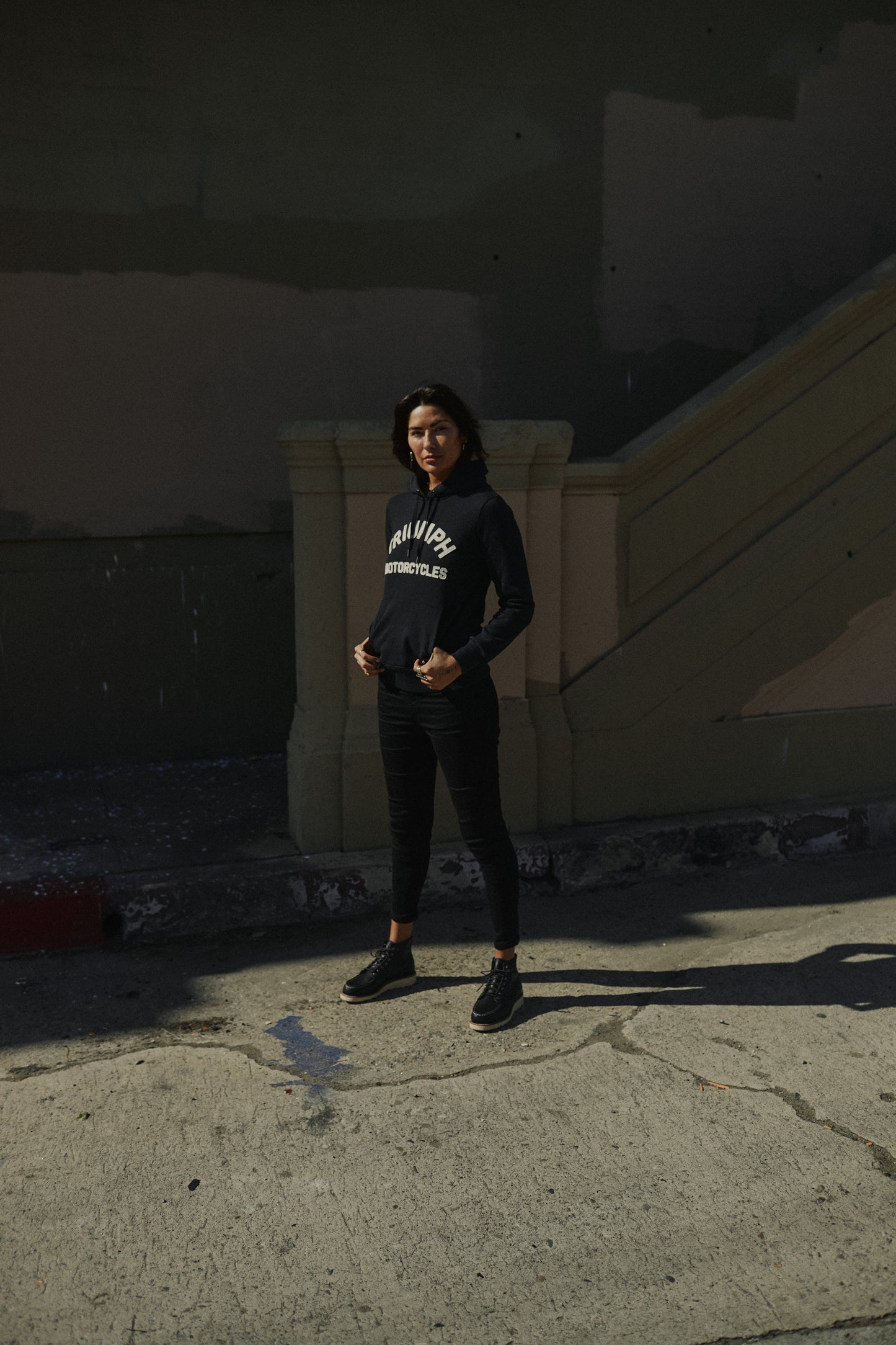 Triumph Sudadera con capucha para mujer negro