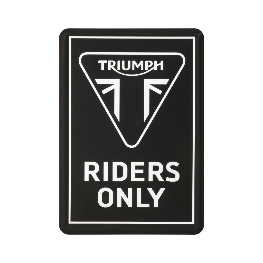 Riders Only Metal Postcard