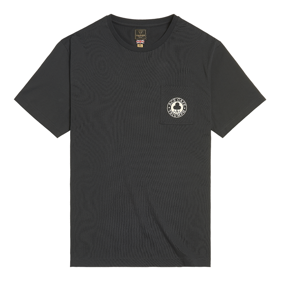 Triumph Camiseta con bolsillo Ace Cafe Negra