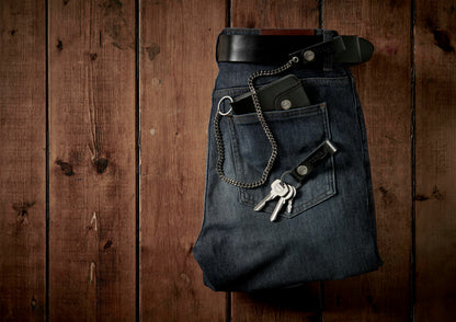 Triumph Lanyard de Cadena de Cuero