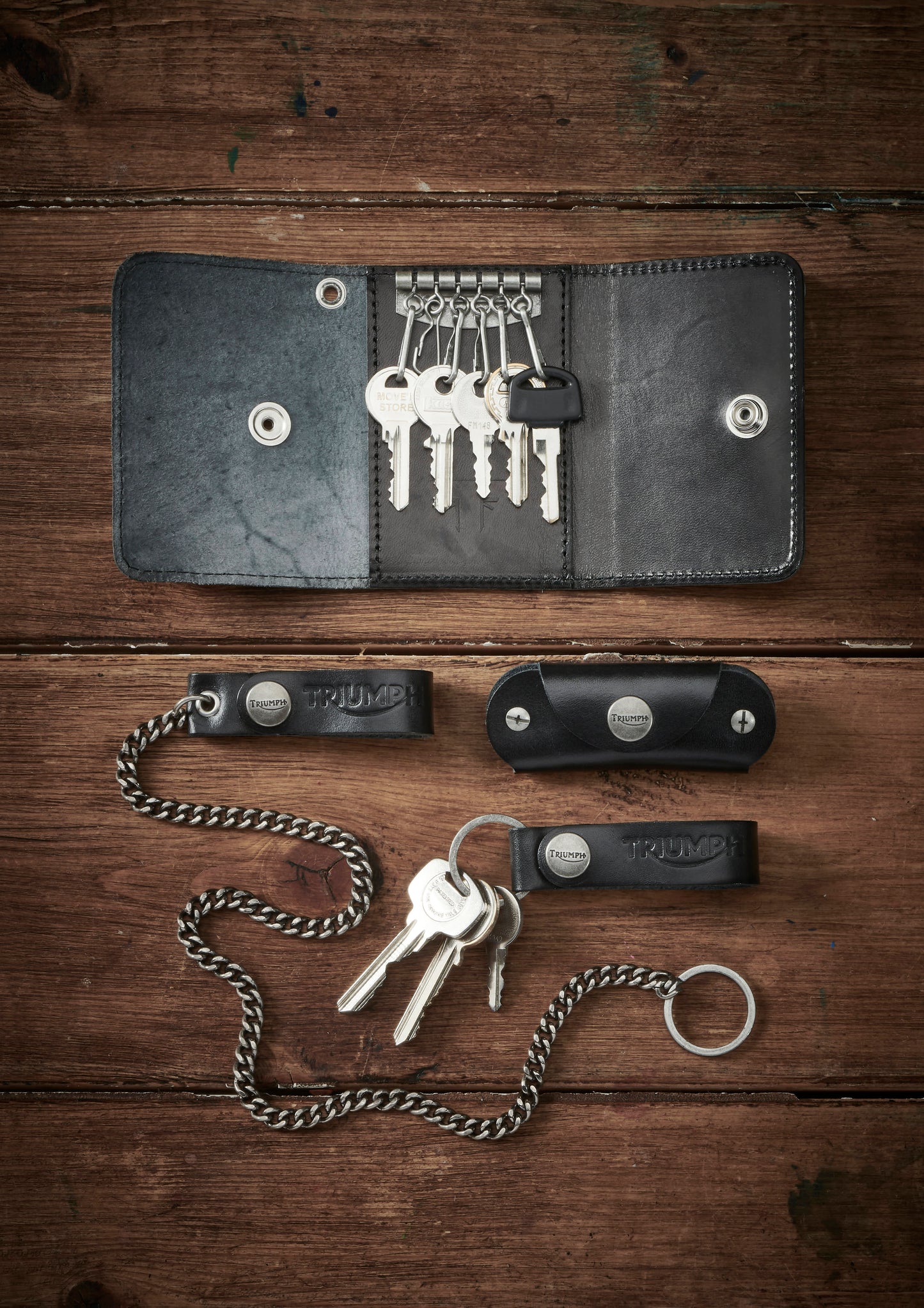 Triumph Lanyard de Cadena de Cuero