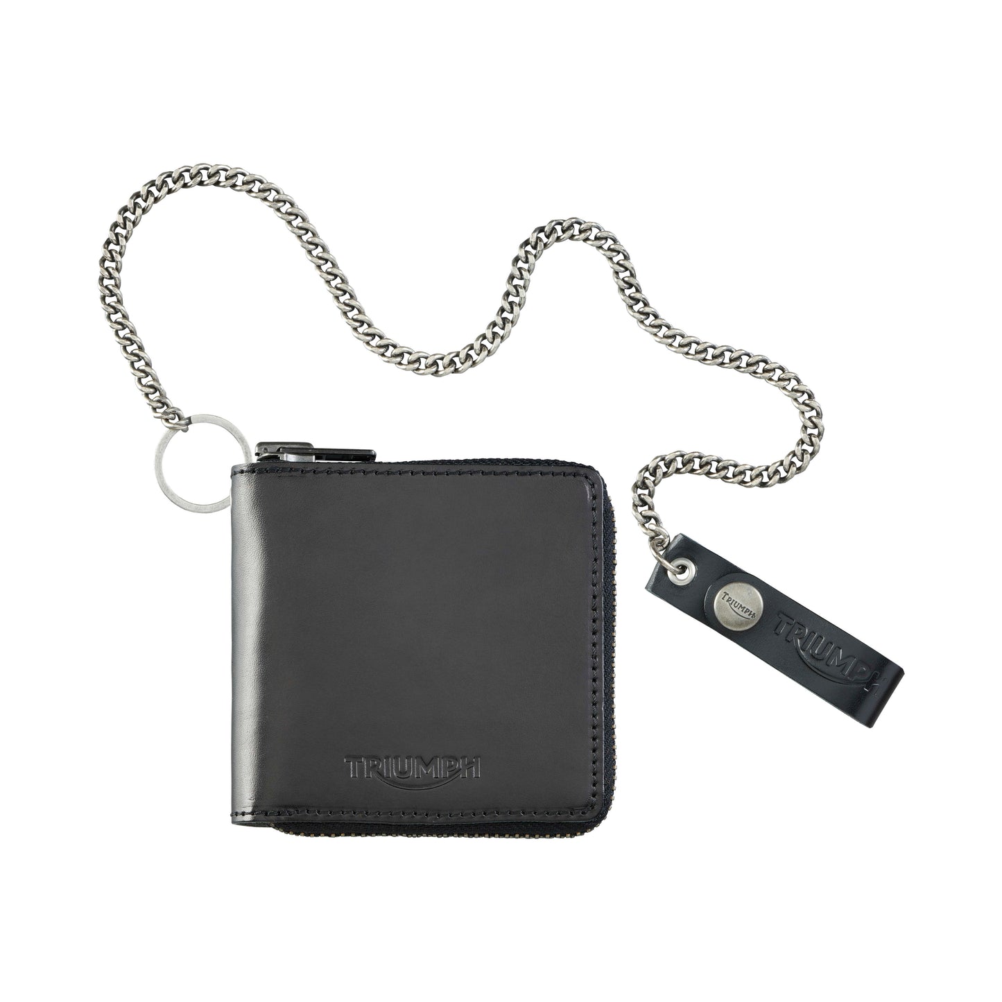 Triumph Cartera de Cuero con Cremallera Cuadrada