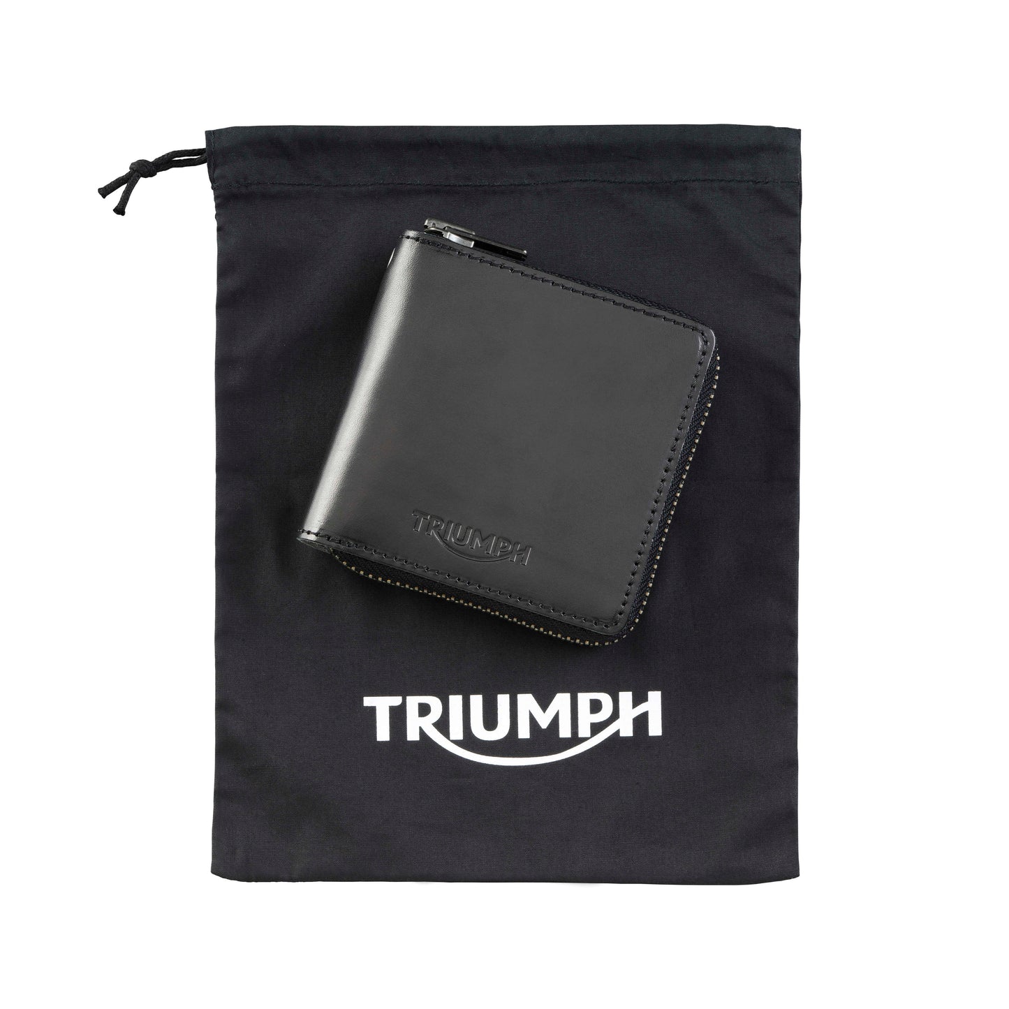 Triumph Cartera de Cuero con Cremallera Cuadrada