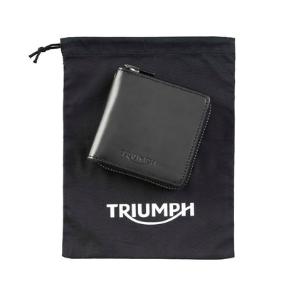 Triumph Cartera de Cuero con Cremallera Cuadrada