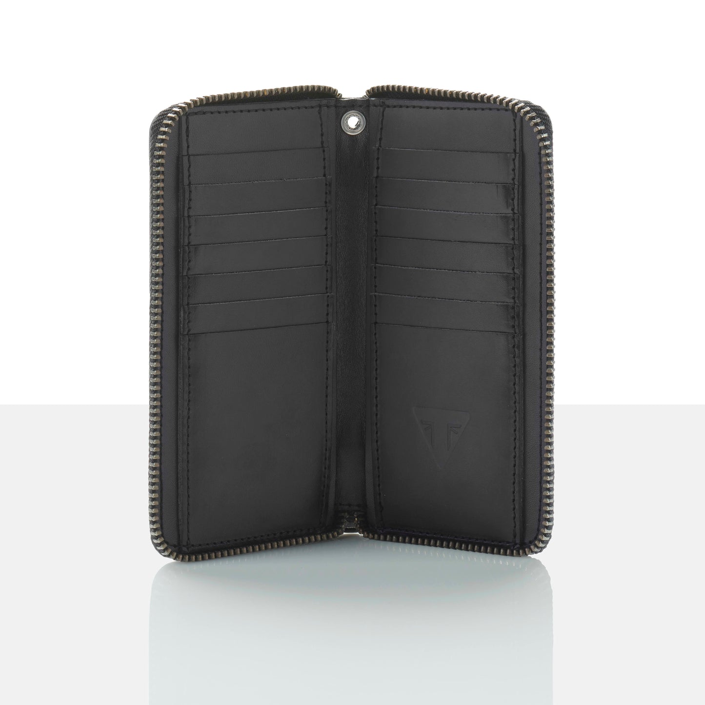 Triumph Cartera de Cuero con Cremallera Larga