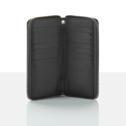Triumph Cartera de Cuero con Cremallera Larga