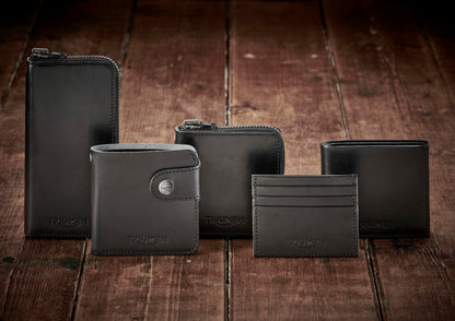 Triumph Cartera de Cuero con Cremallera Larga