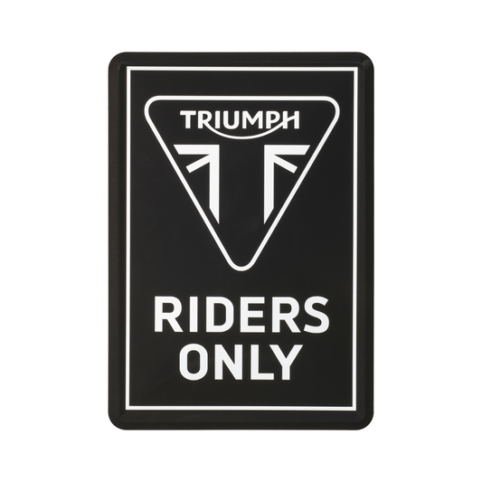 Riders Only Metal Postcard